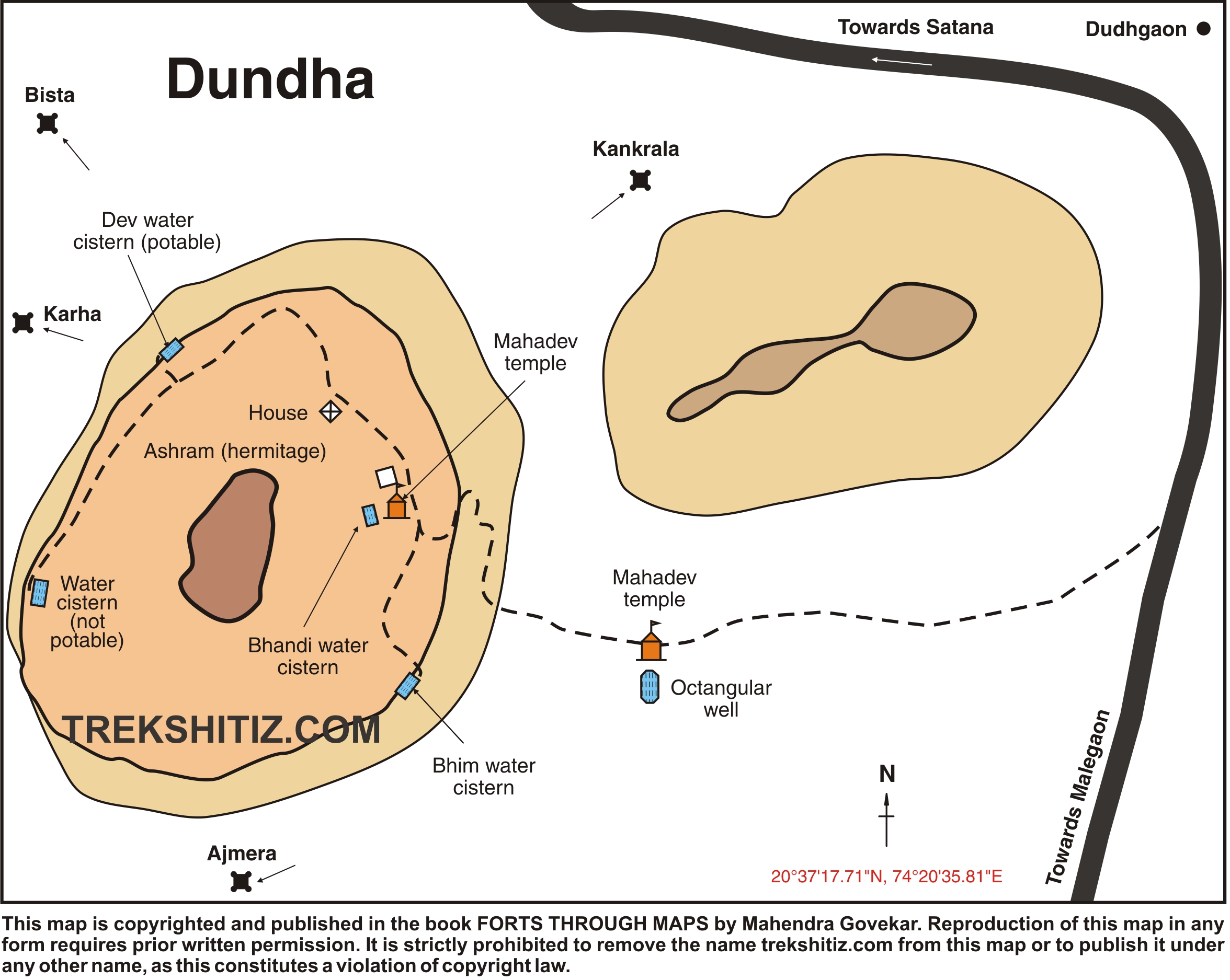 Dundha English Map